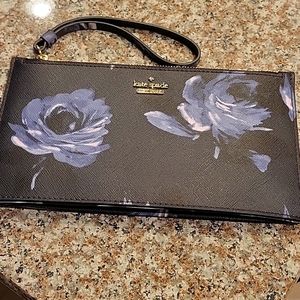 Kate Spade unique Black with blue and white Floral Wrislet